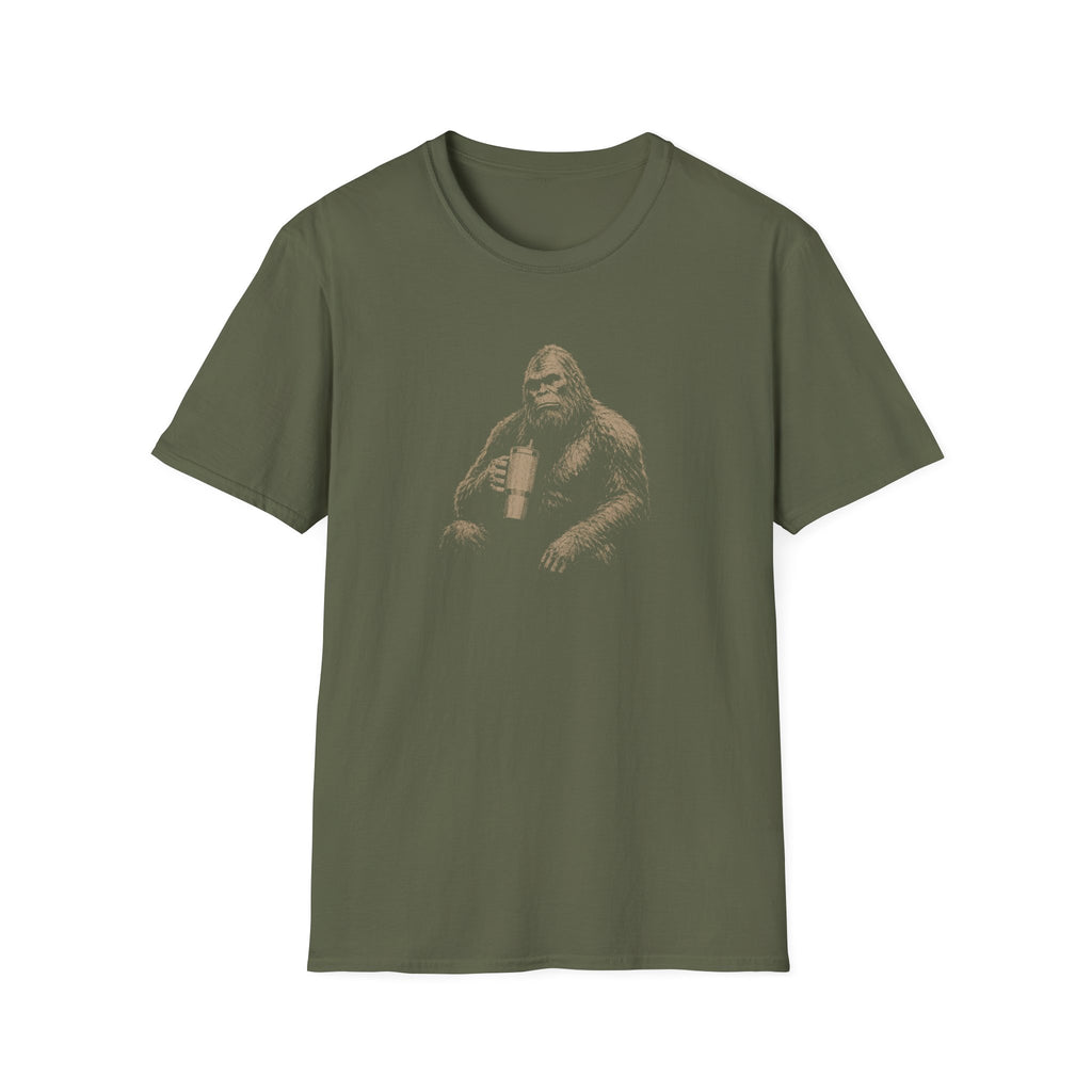 Sasquatch Holding a Water Cup T-Shirt