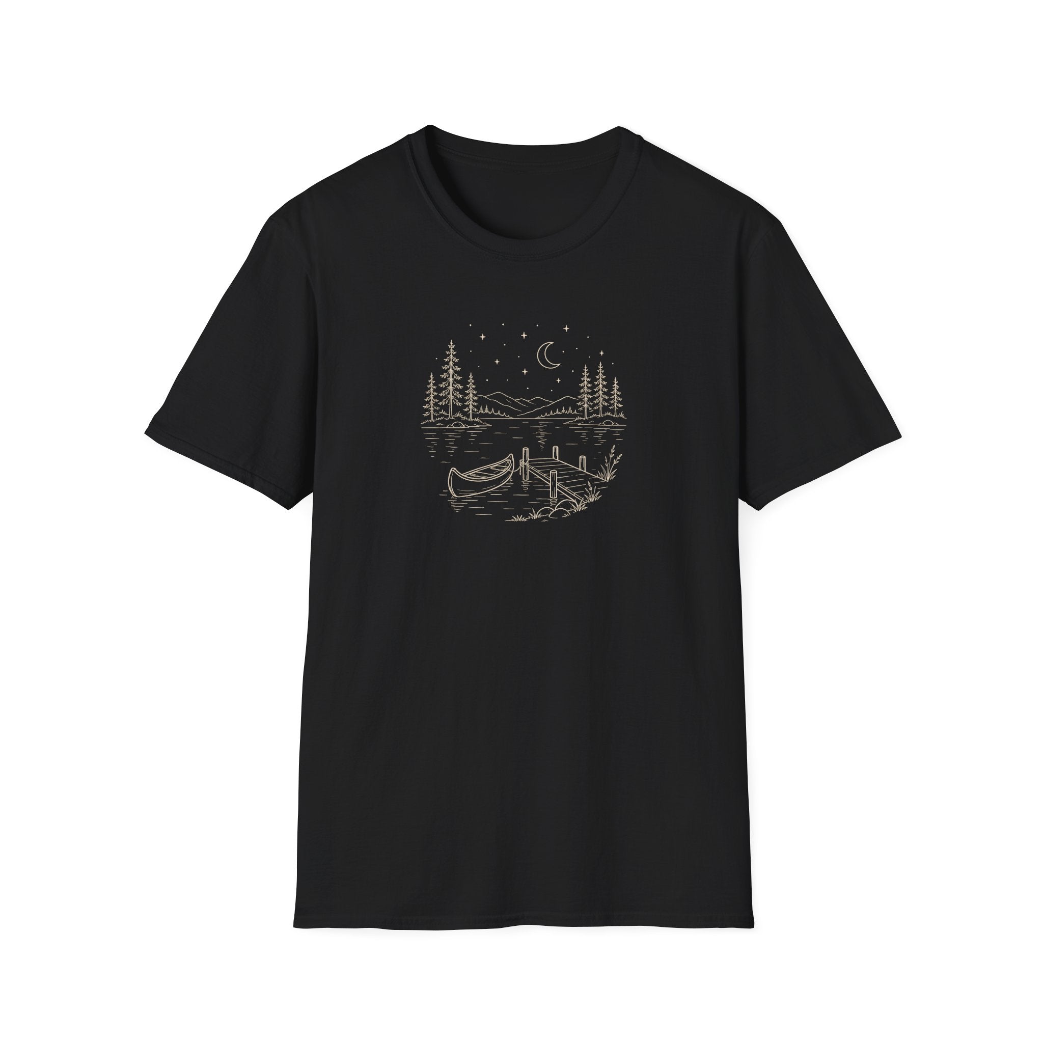 Serene Lake Illustration T-Shirt