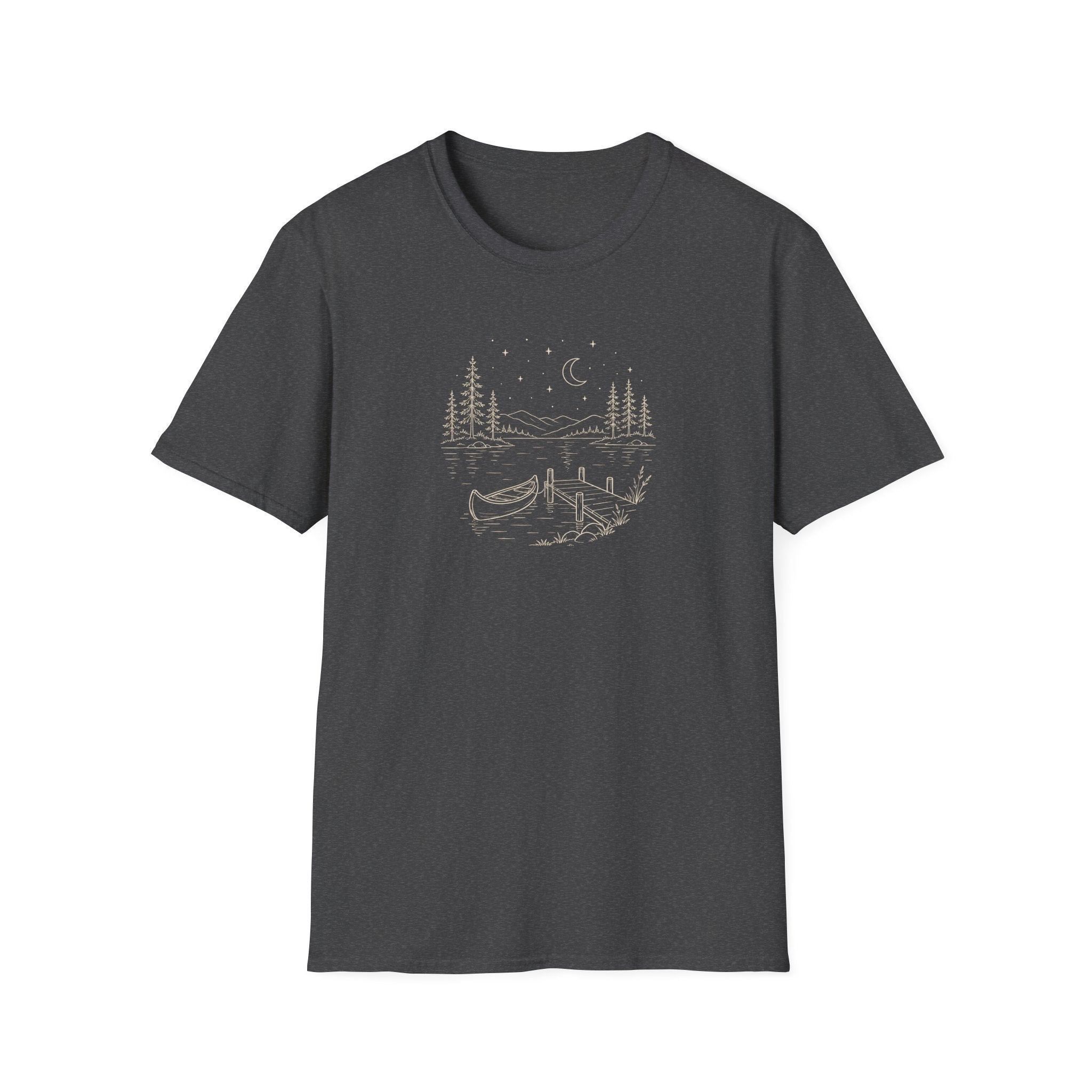 Serene Lake Illustration T-Shirt