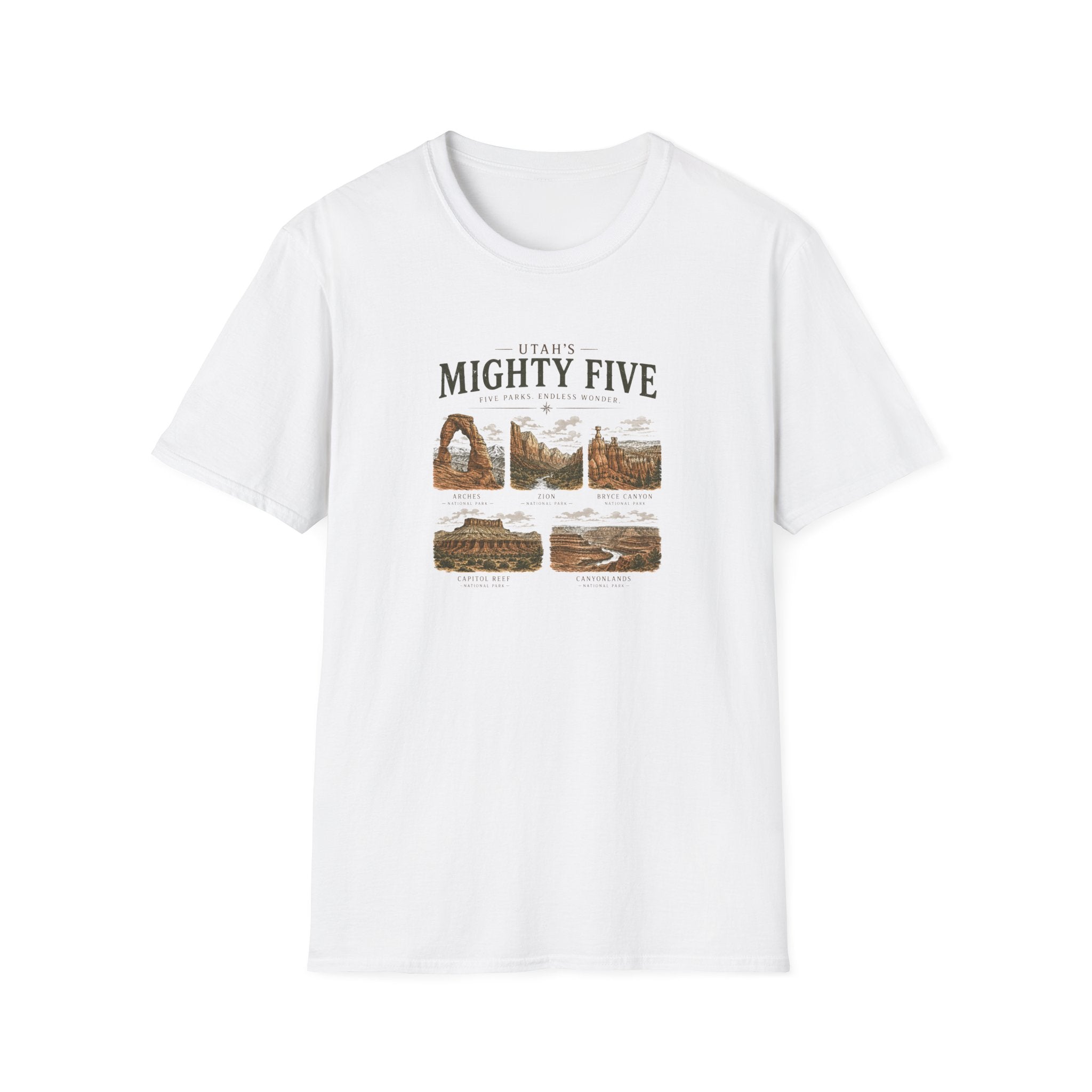 Utah's Mighty Five National Parks T-Shirt
