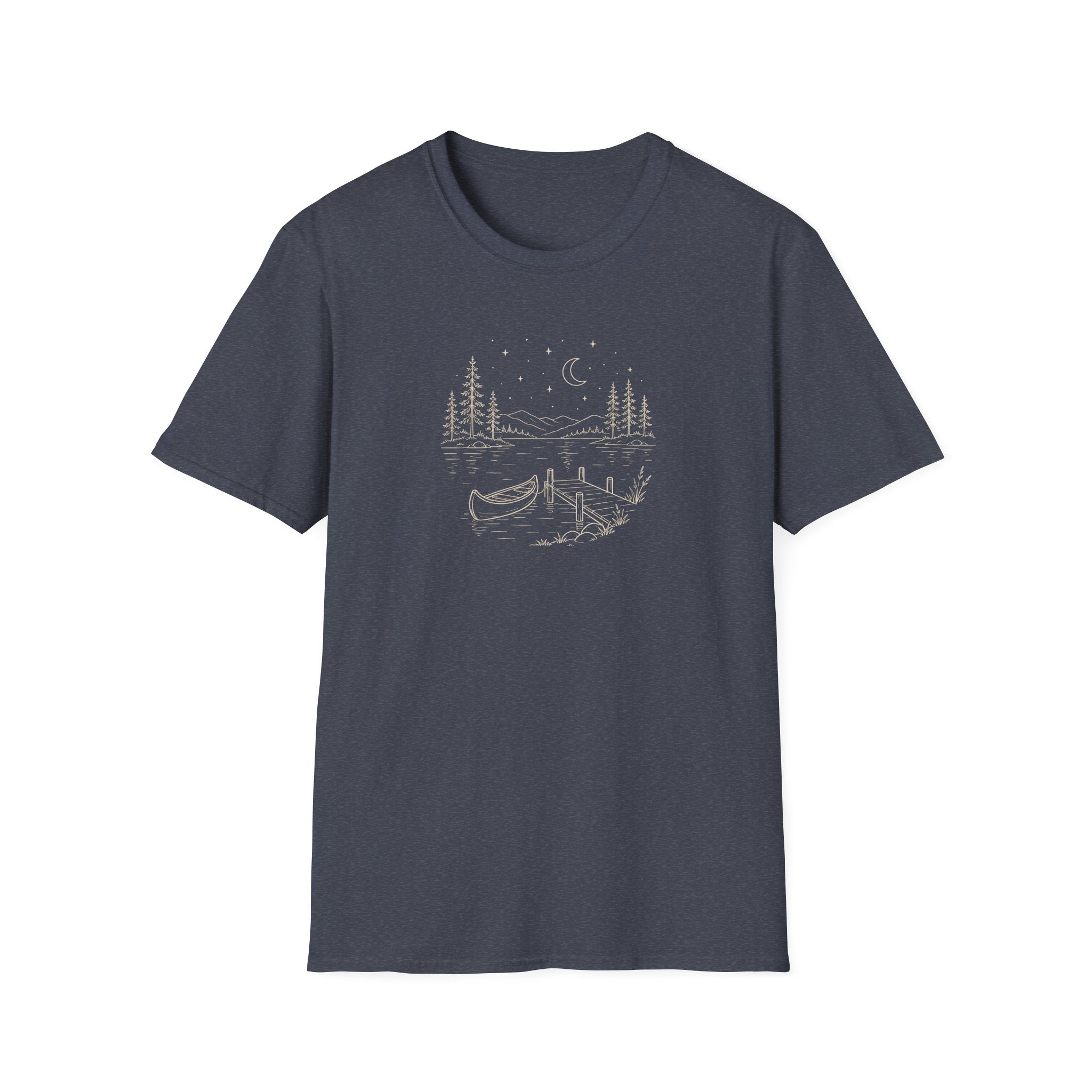 Serene Lake Illustration T-Shirt