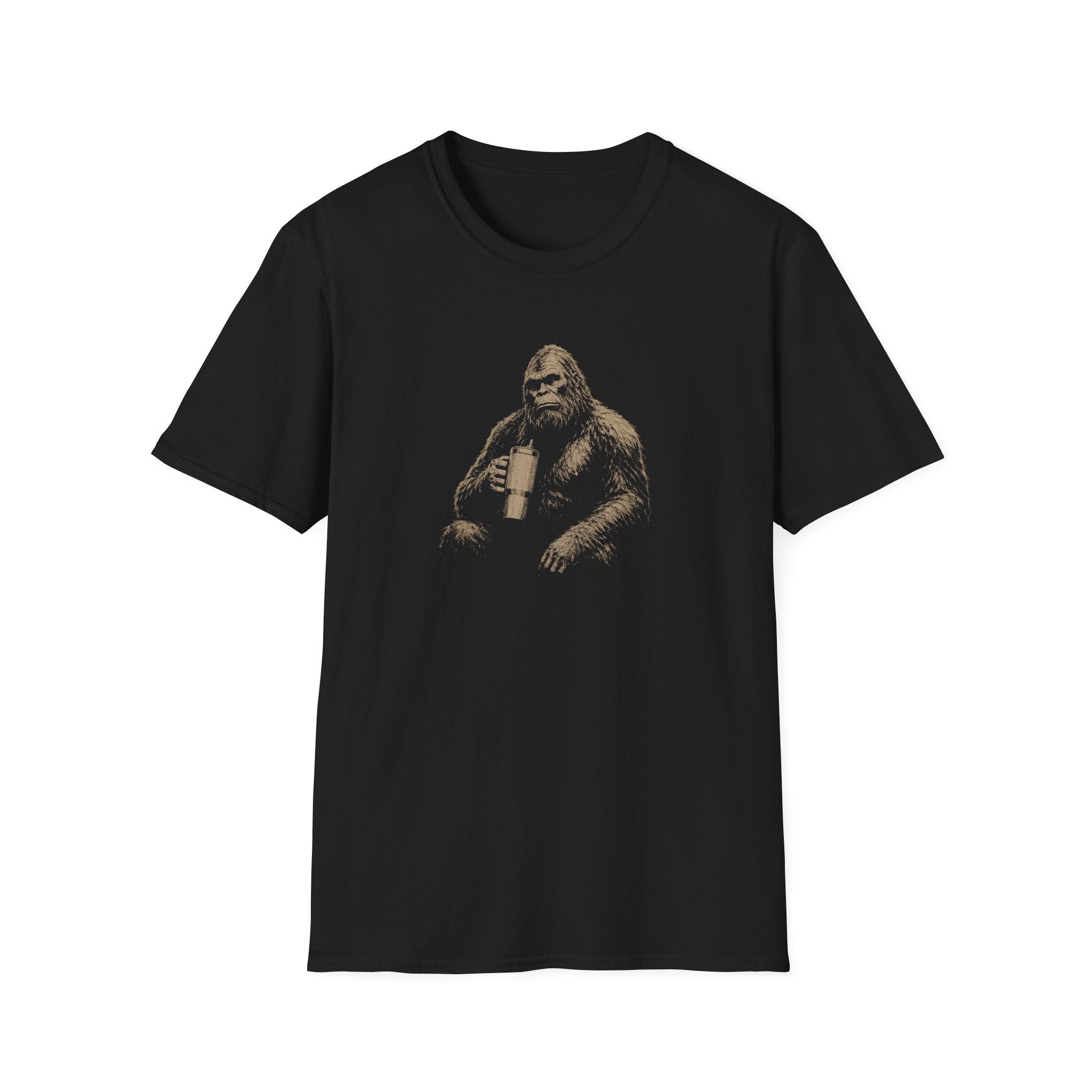 Sasquatch Holding a Water Cup T-Shirt