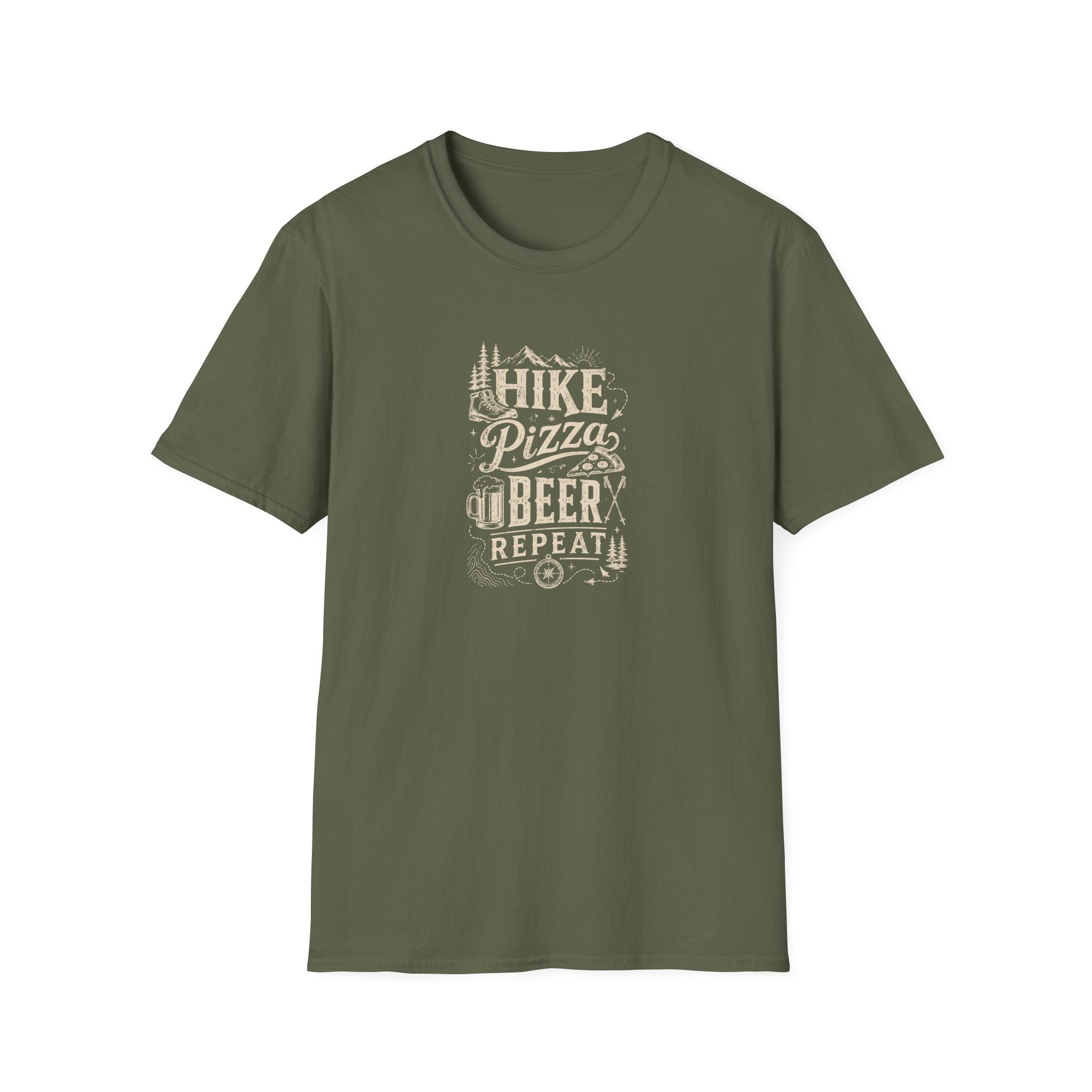Hike Pizza Beer Repeat T-Shirt