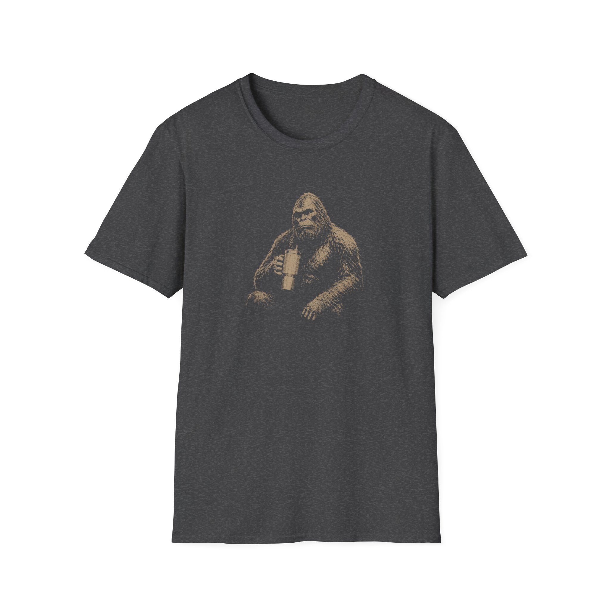 Sasquatch Holding a Water Cup T-Shirt