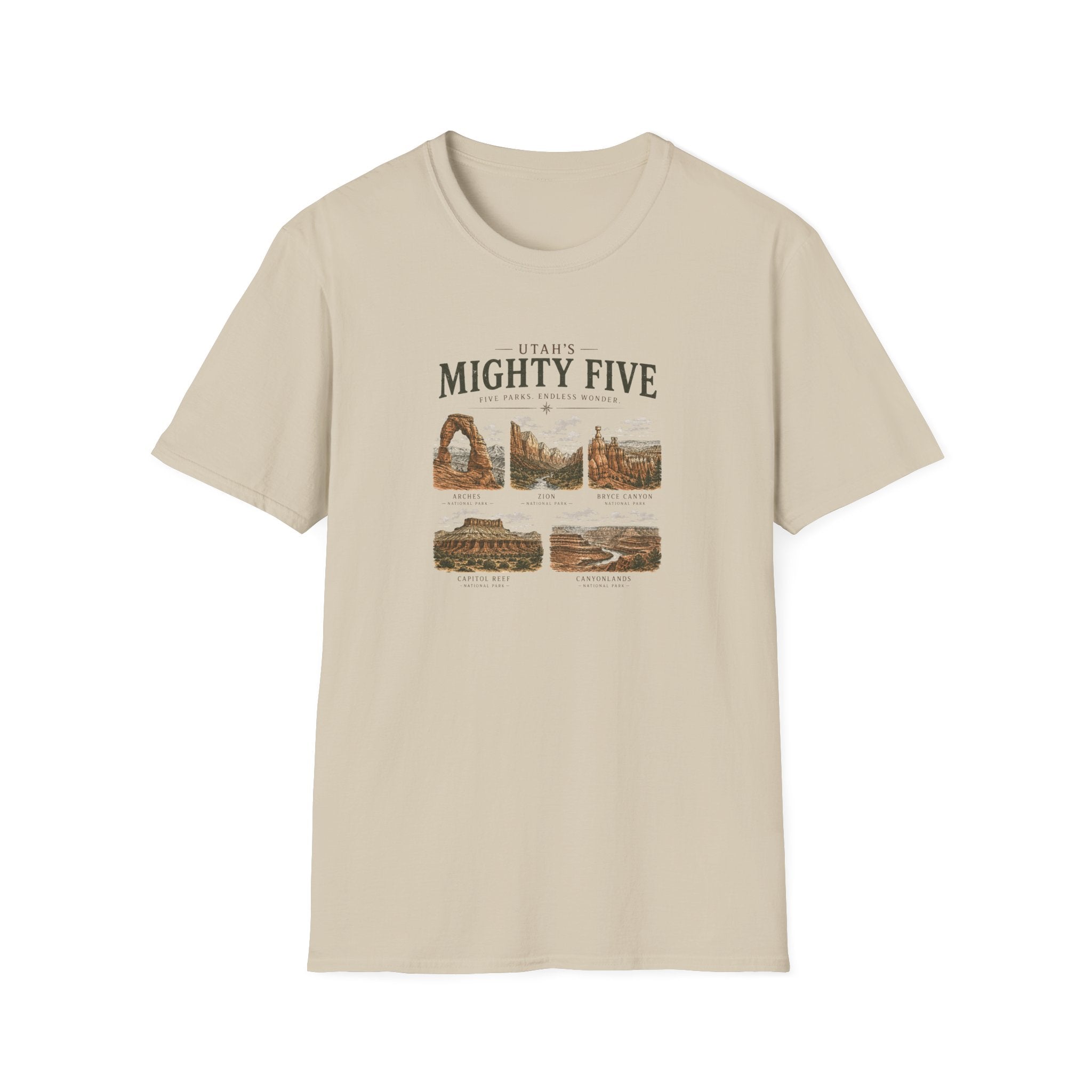 Utah's Mighty Five National Parks T-Shirt