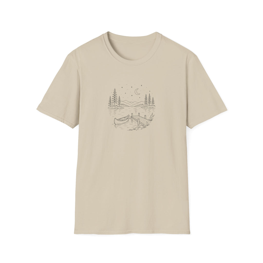 Serene Lake Illustration T-Shirt
